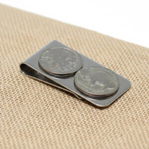 Solid Sterling Buffalo Nickel Money Clip- Native Made